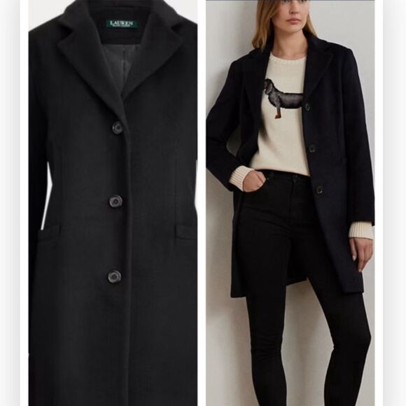 Lauren Ralph Lauren Wool Blend Reefer Coat size 8 NWT - Picture 1 of 8